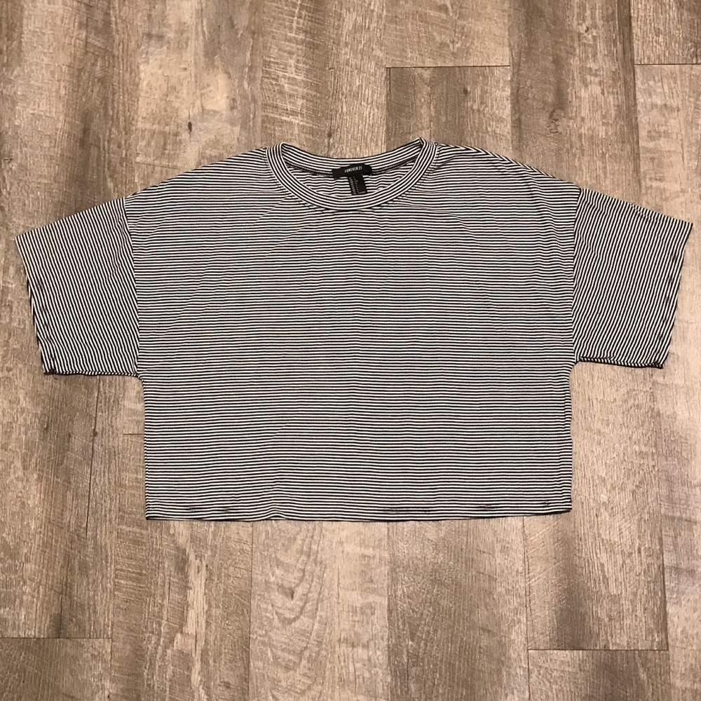 Forever 21 striped crop top